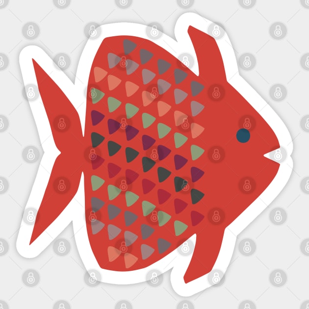 I'm a Toughy Orange Roughy! Sticker by FrancesPoff